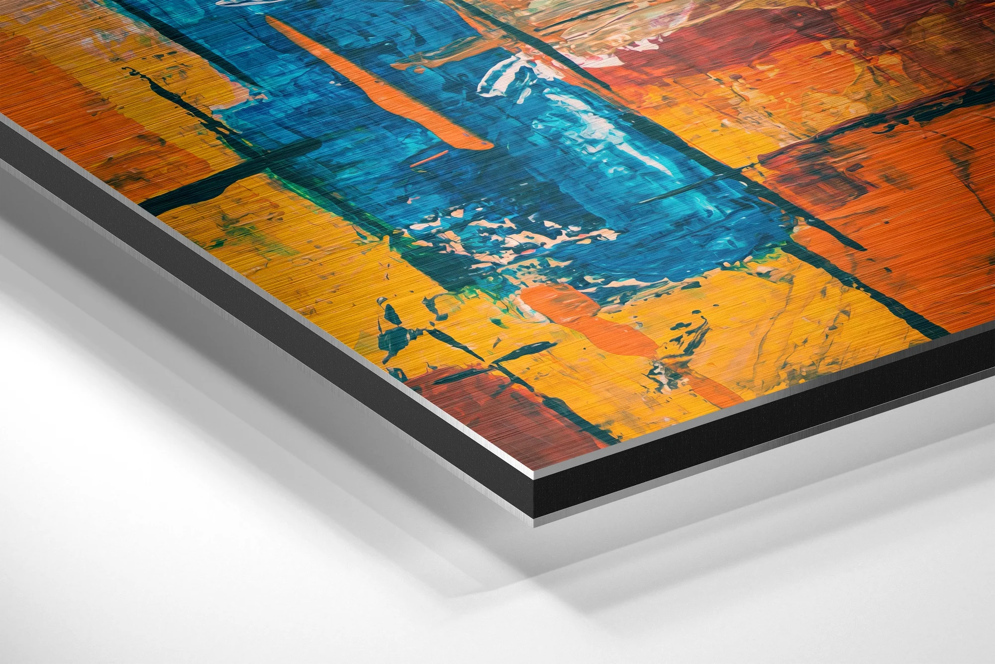 Color Blocks Brushed Aluminium Dibond Wall Art - Image 2