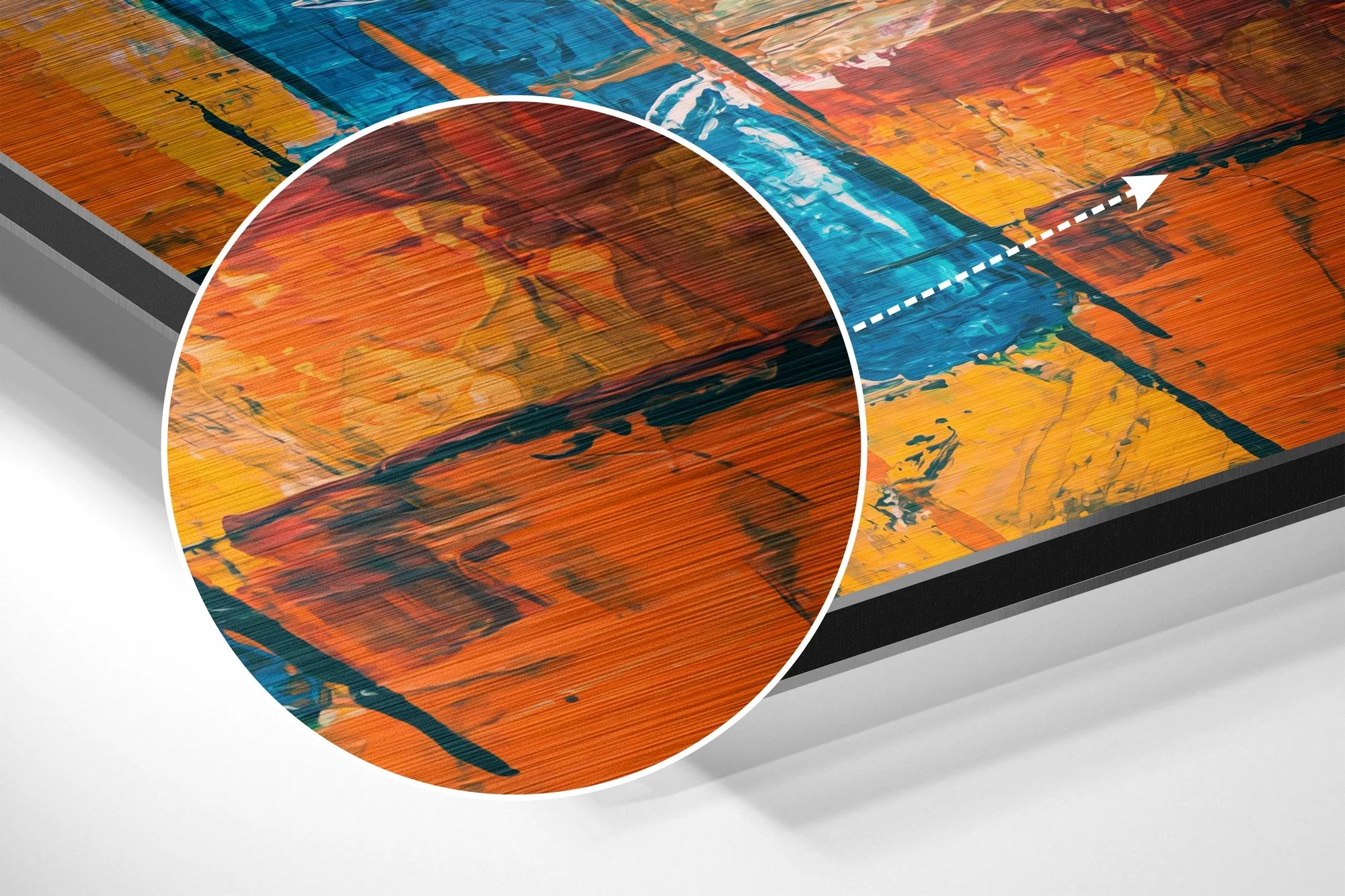 Color Blocks Brushed Aluminium Dibond Wall Art - Image 3
