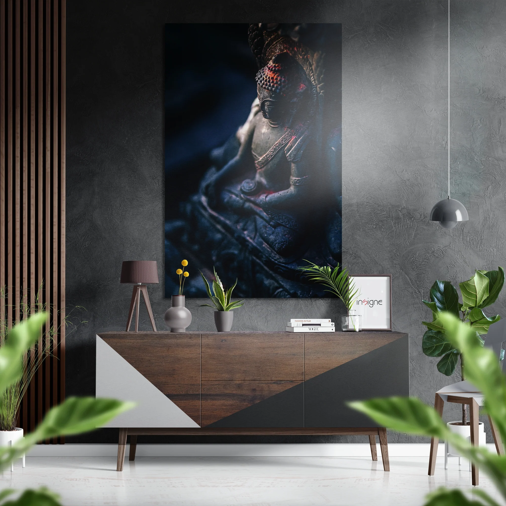 Budha Brushed Aluminium Dibond Wall Art