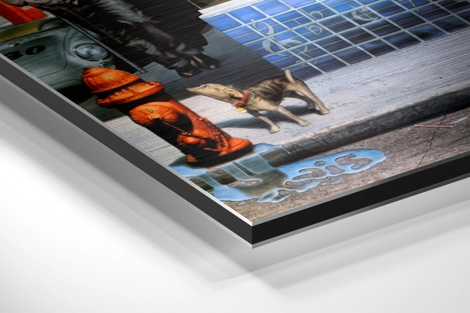 Retro Street Brushed Aluminium Dibond Wall Art - Image 2