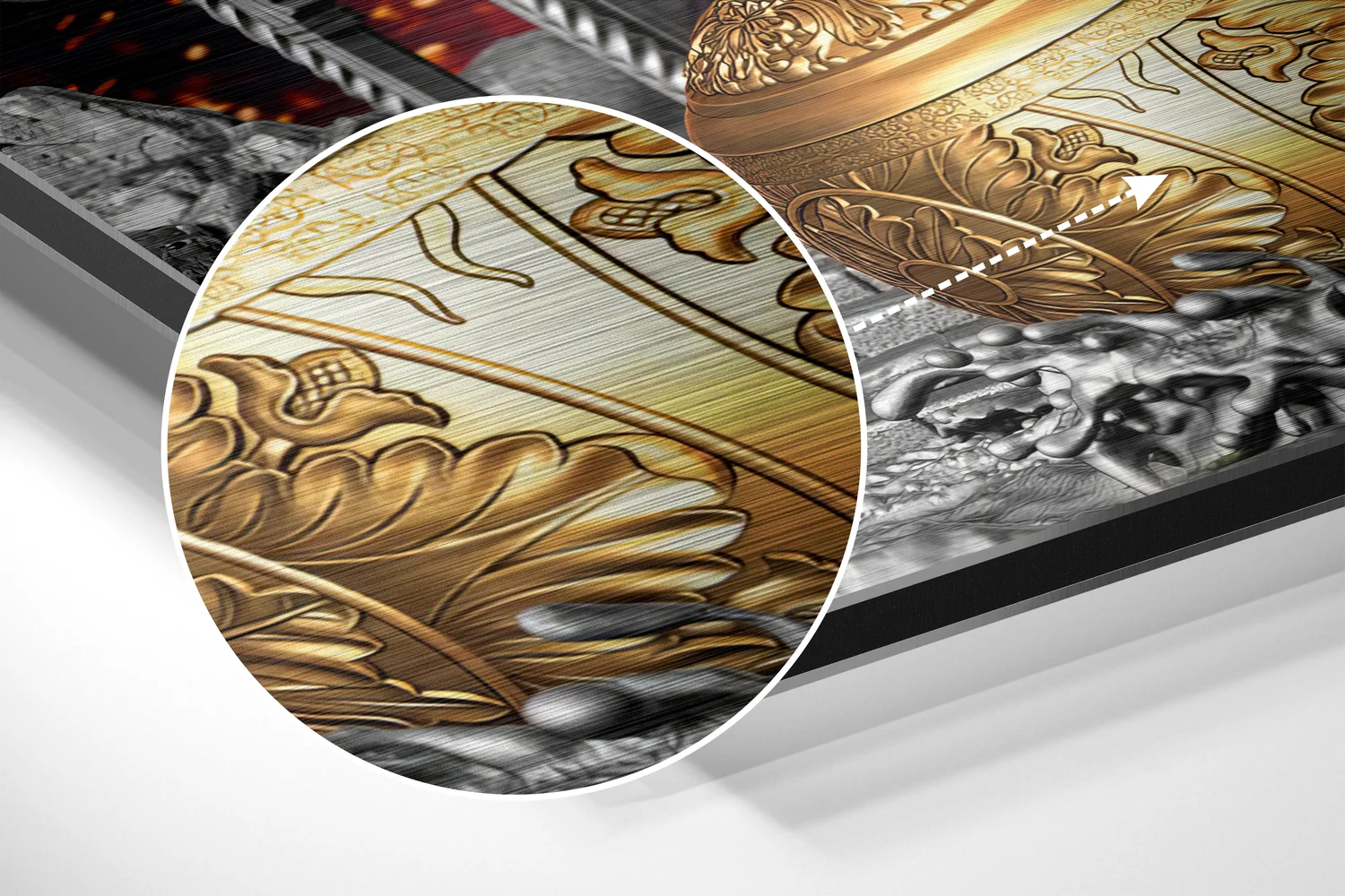 Hanuman Brushed Aluminium Dibond Wall Art - Image 3