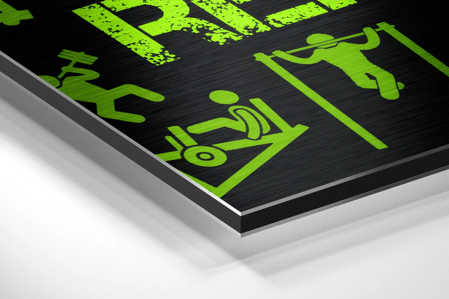 Eat, Lift, Sleep Brushed Aluminium Dibond Wall Art - Image 2