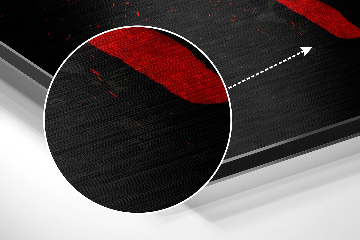 No Pain, No Gain Brushed Aluminium Dibond Wall Art - Image 3