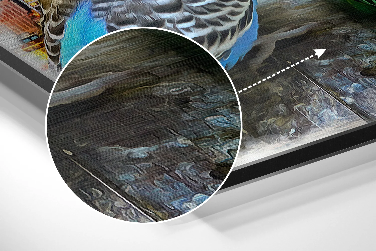 Budgies in Love Brushed Aluminium Dibond Wall Art - Image 3