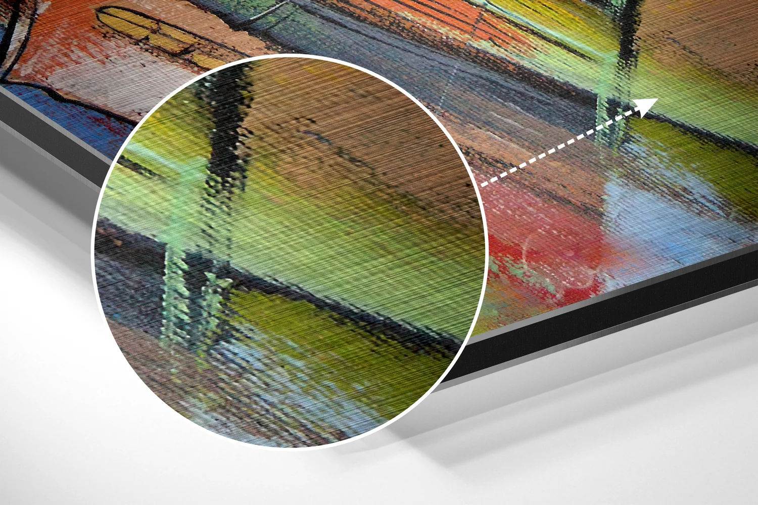 City of Colors Brushed Aluminium Dibond Wall Art - Image 3