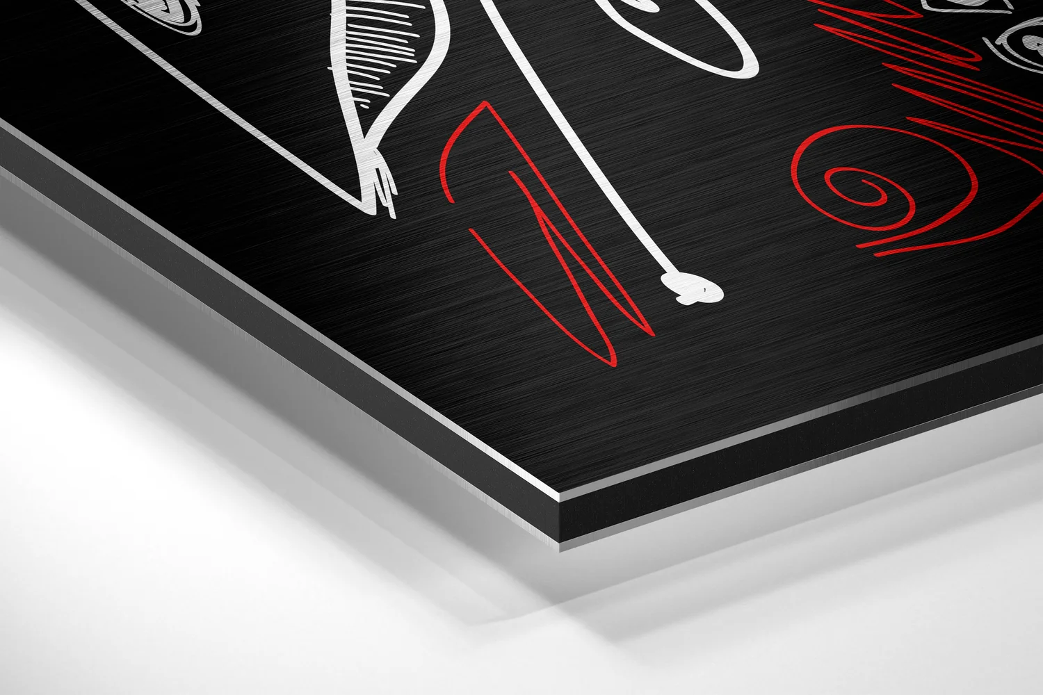 Abstract Faces Brushed Aluminium Dibond Wall Art - Image 2
