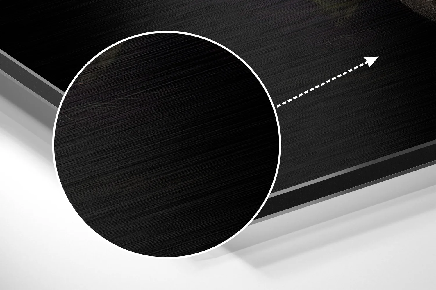 Black Swan Brushed Aluminium Dibond Wall Art - Image 3