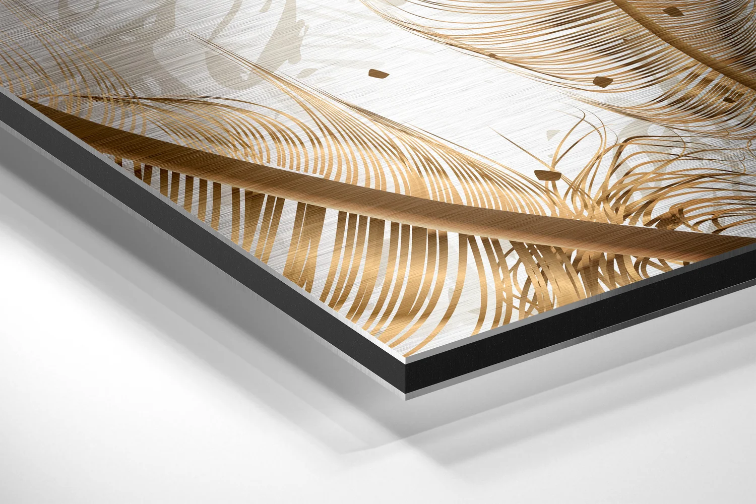 Feathers Brushed Aluminium Dibond Wall Art - Image 2