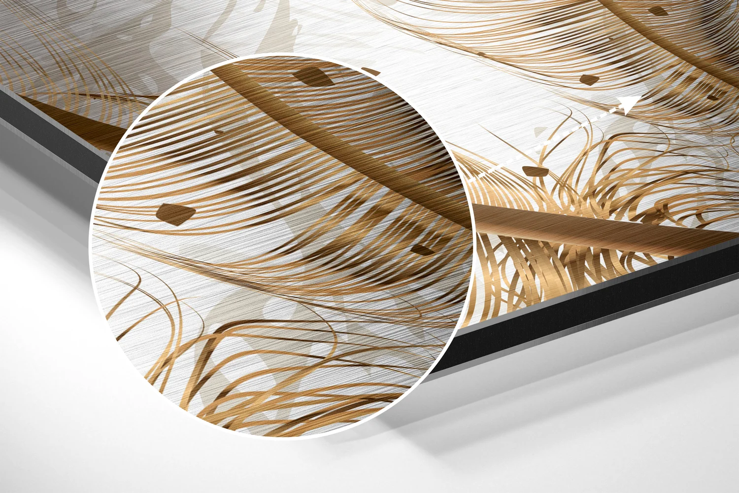 Feathers Brushed Aluminium Dibond Wall Art - Image 3
