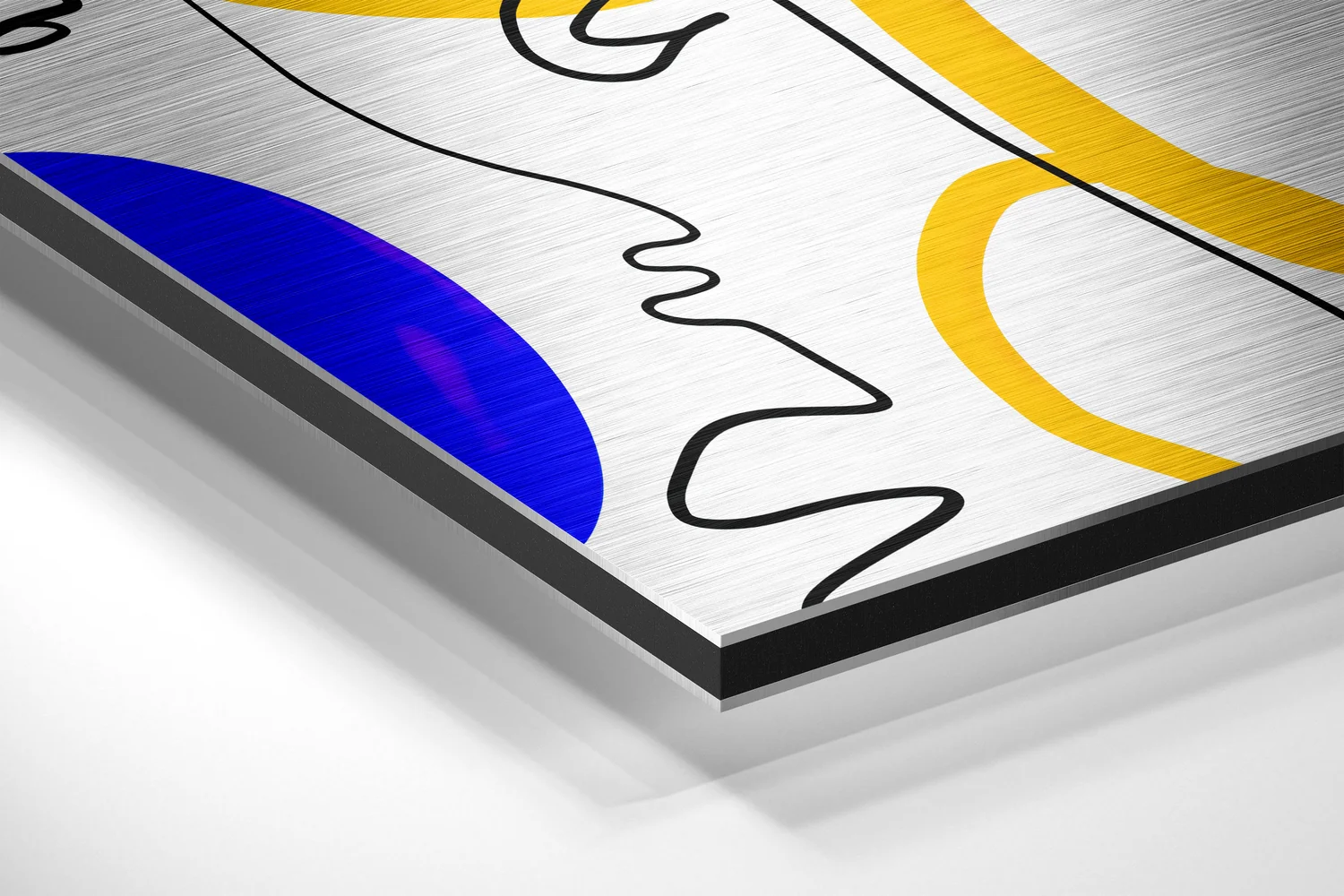 Line Art Brushed Aluminium Dibond Wall Art - Image 2