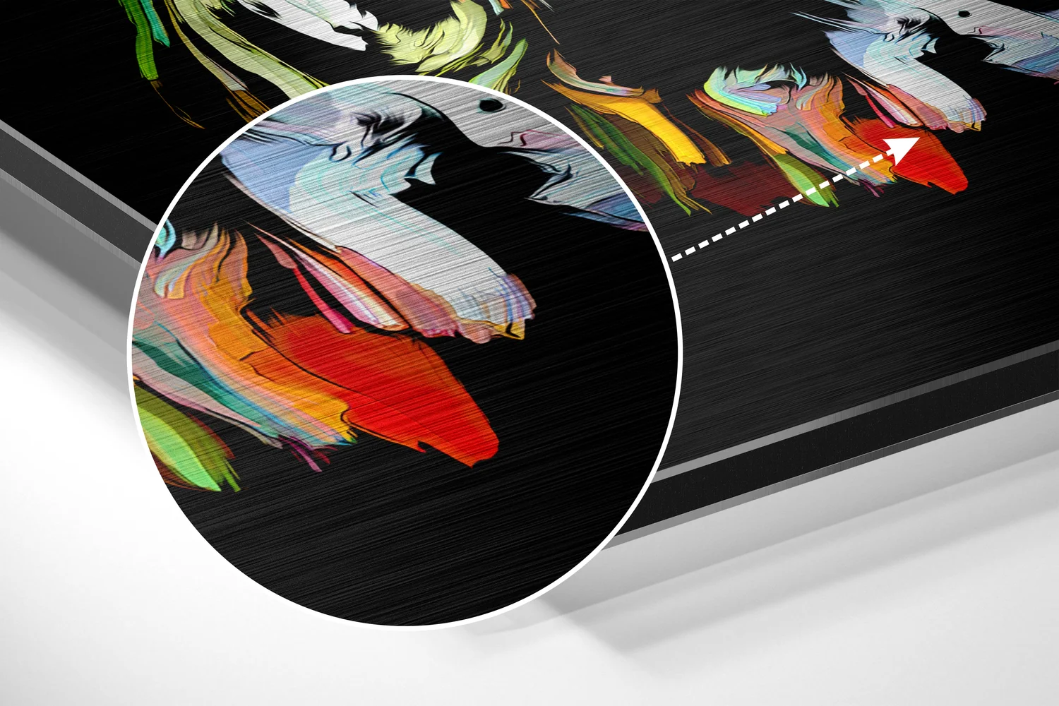 Colorful Feelings Brushed Aluminium Dibond Wall Art - Image 3