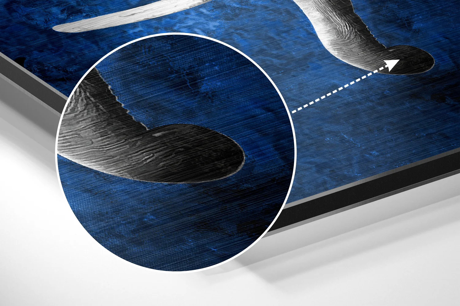 Elephant Brushed Aluminium Dibond Wall Art - Image 3