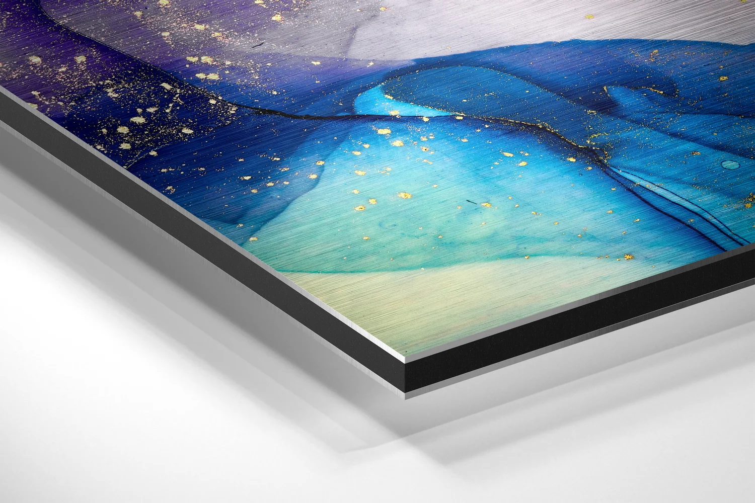 Purple Wave Brushed Aluminium Dibond Wall Art - Image 2