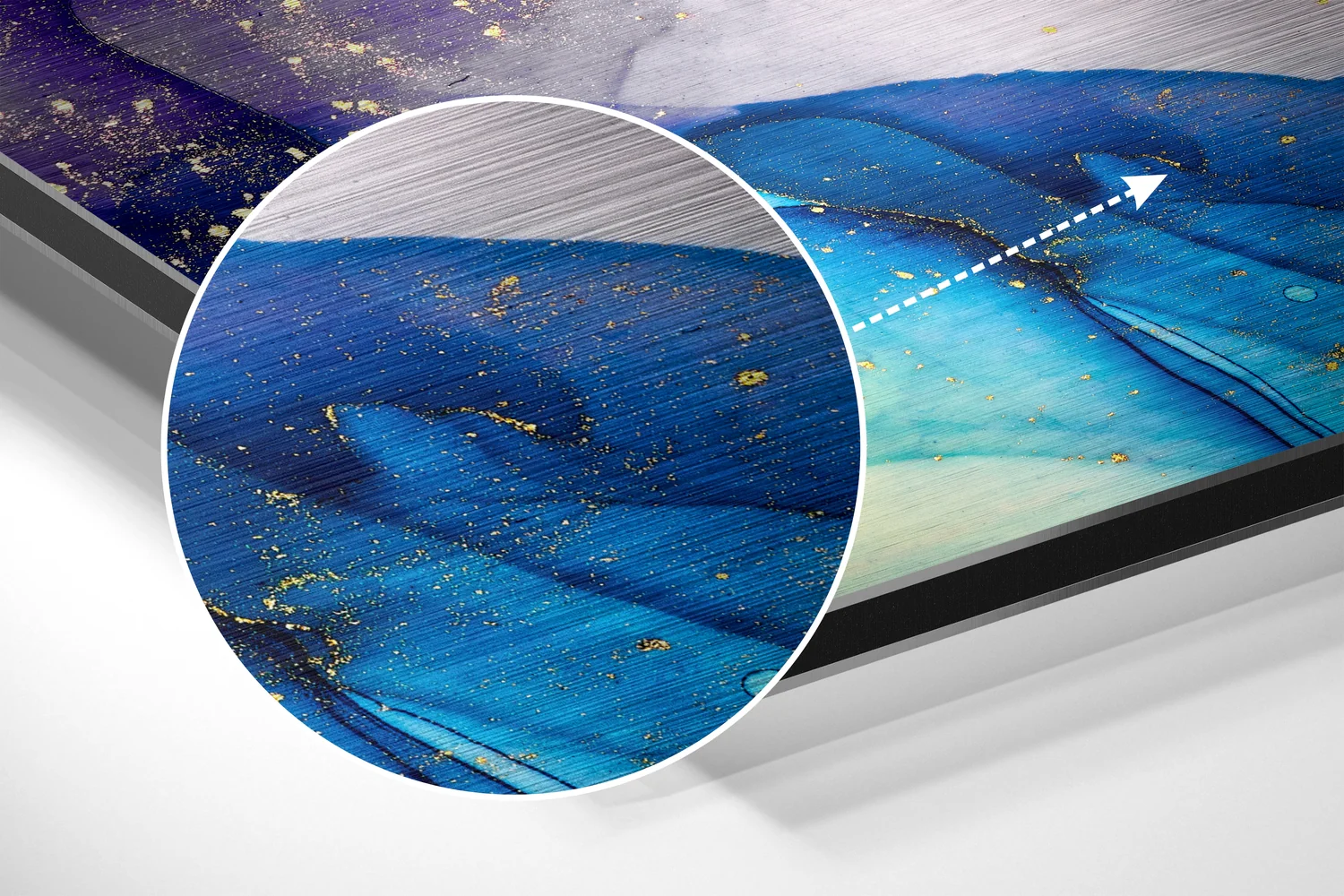 Purple Wave Brushed Aluminium Dibond Wall Art - Image 3