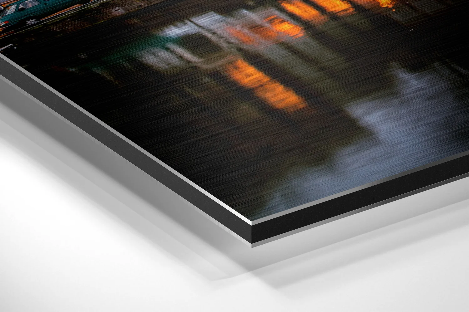 River in the City Brushed Aluminium Dibond Wall Art - Image 2