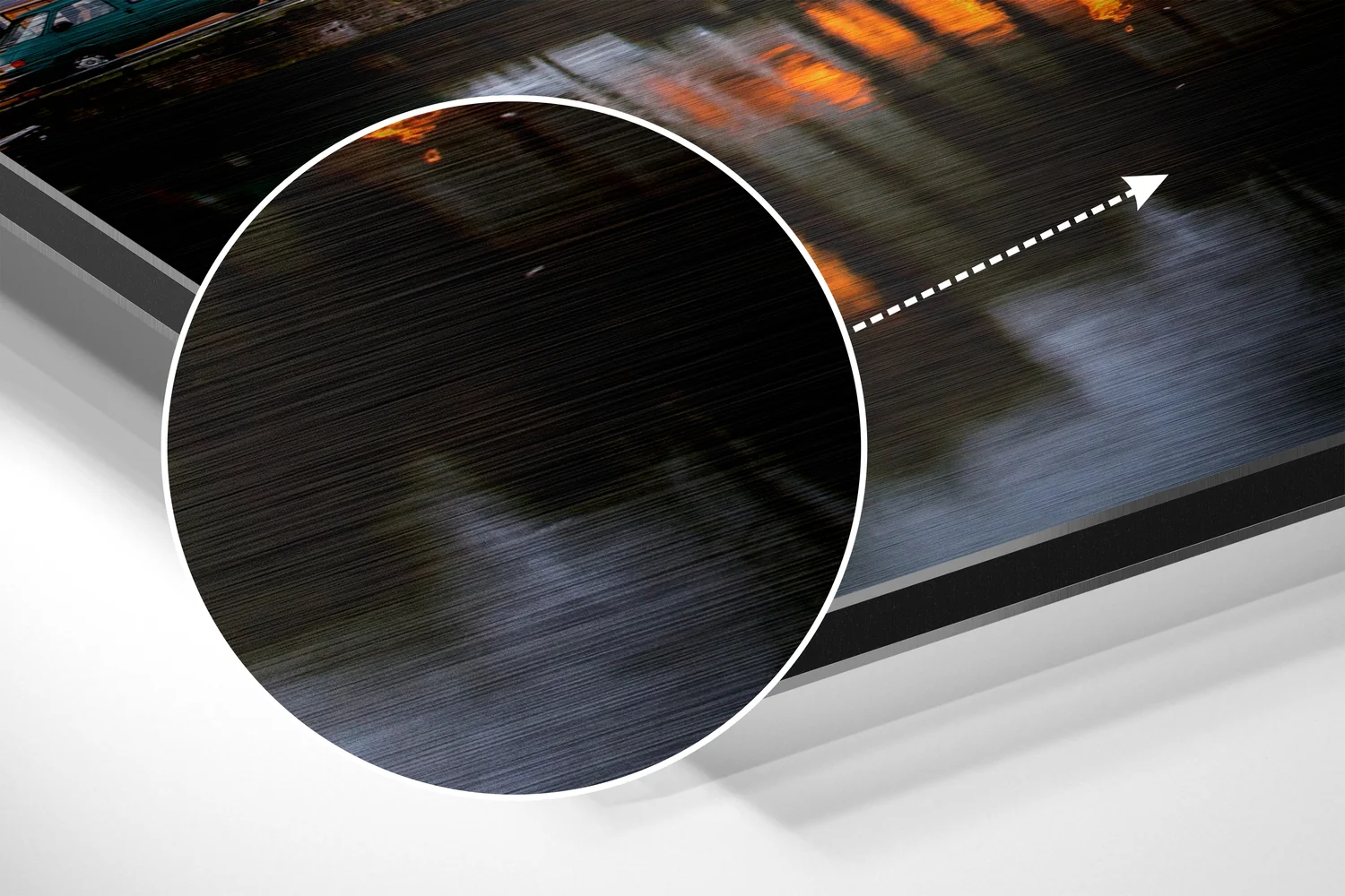 River in the City Brushed Aluminium Dibond Wall Art - Image 3