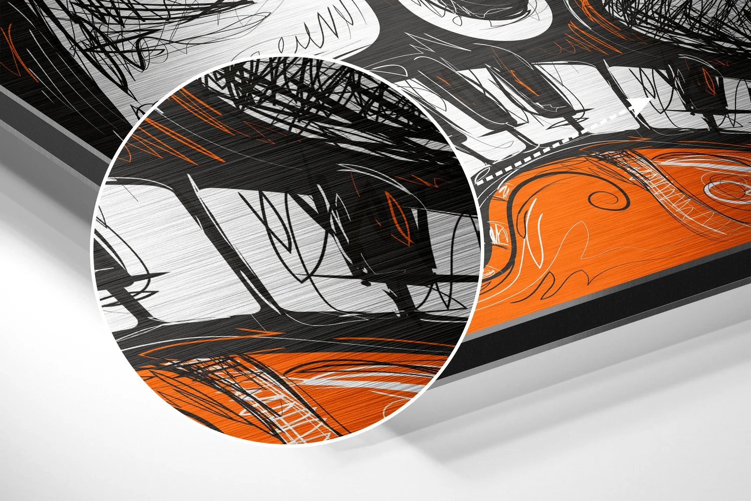 Picasso Style Brushed Aluminium Dibond Wall Art - Image 3