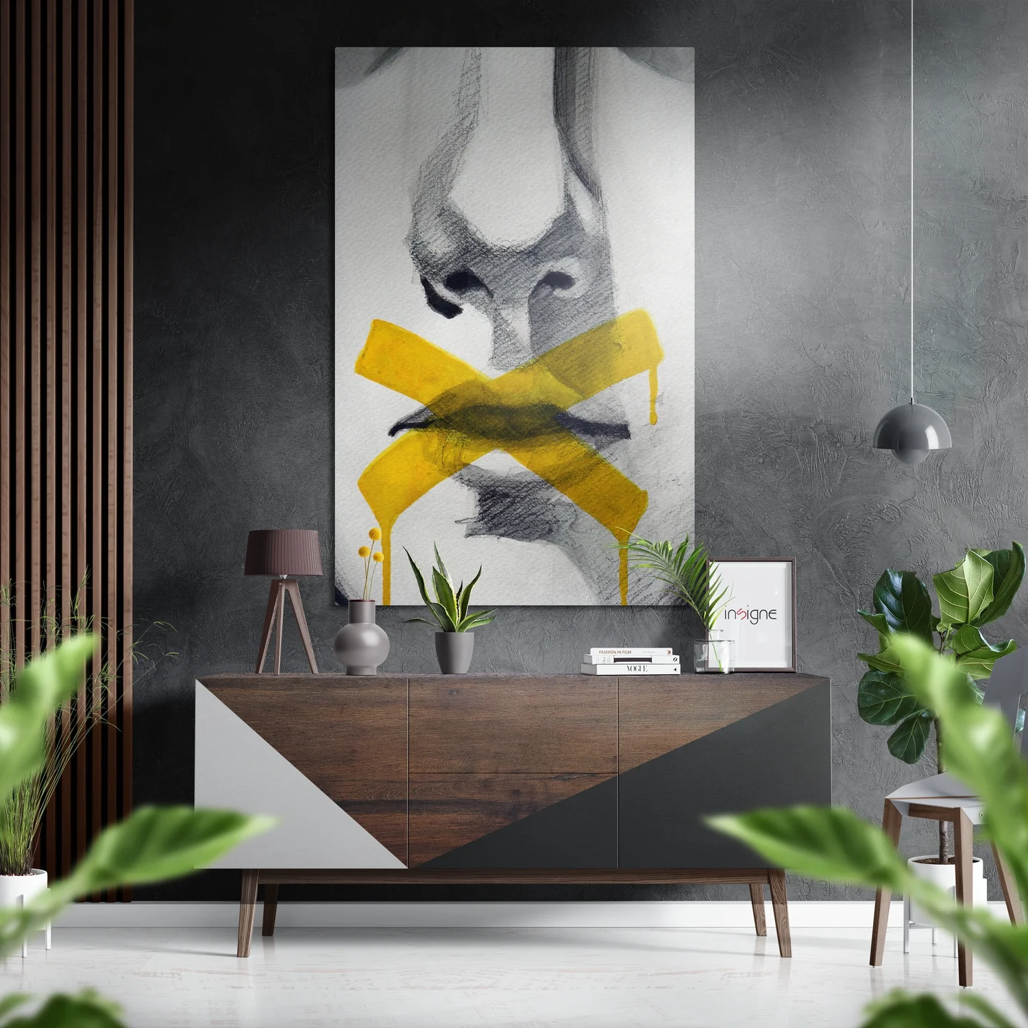 Sssh Brushed Aluminium Dibond Wall Art