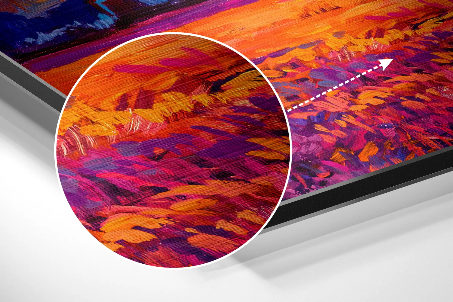 Sunset at the Windmill Brushed Aluminium Dibond Wall Art - Image 3