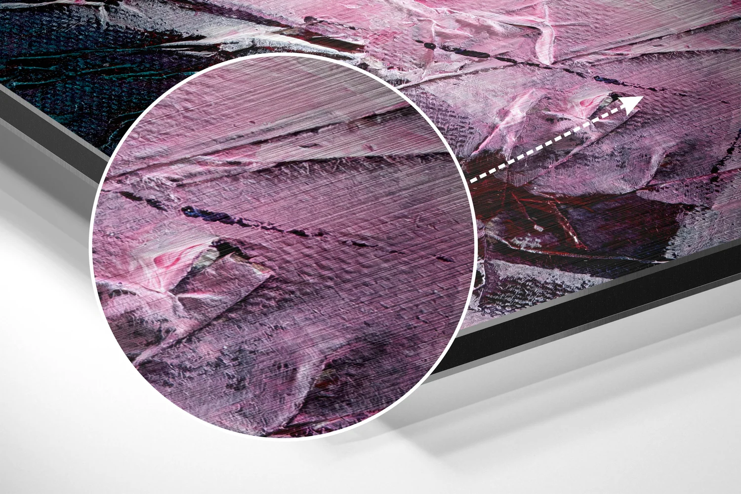 Abstract Brushed Aluminium Dibond Wall Art - Image 3