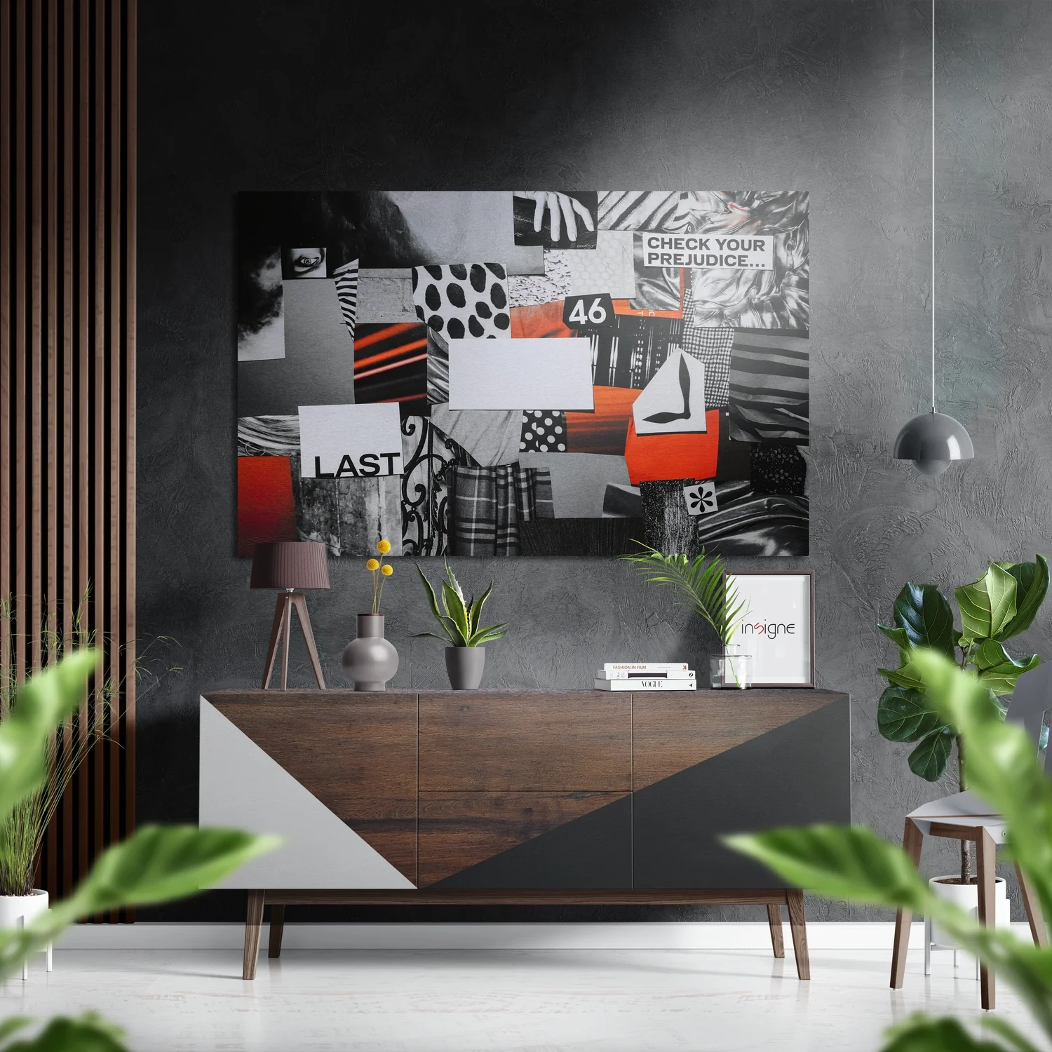 Patchwork Brushed Aluminium Dibond Wall Art