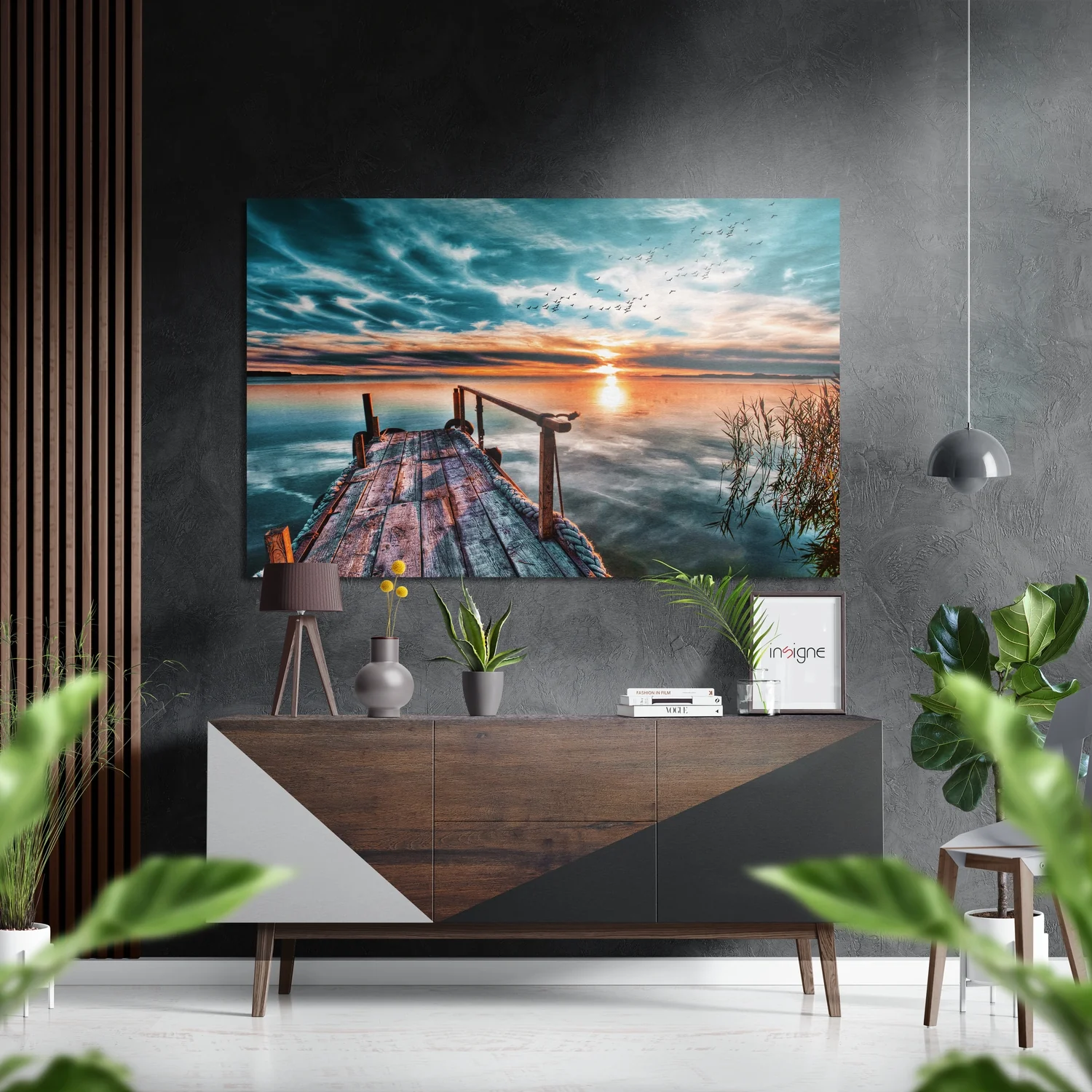 Sunset Brushed Aluminium Dibond Wall Art
