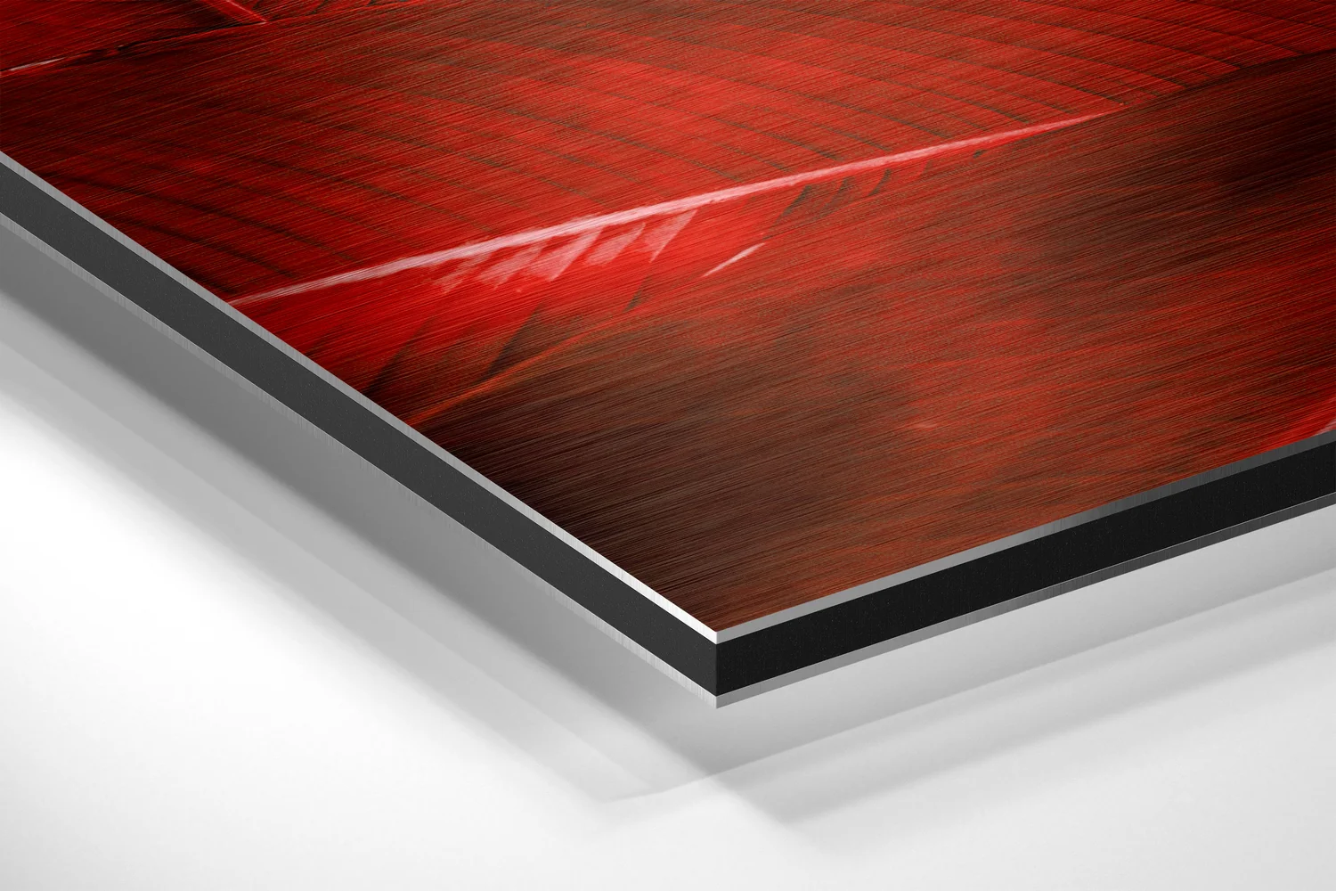 Leaves Brushed Aluminium Dibond Wall Art - Image 2