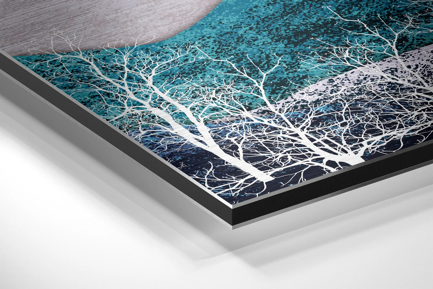 Wave Mountains Brushed Aluminium Dibond Wall Art - Image 2