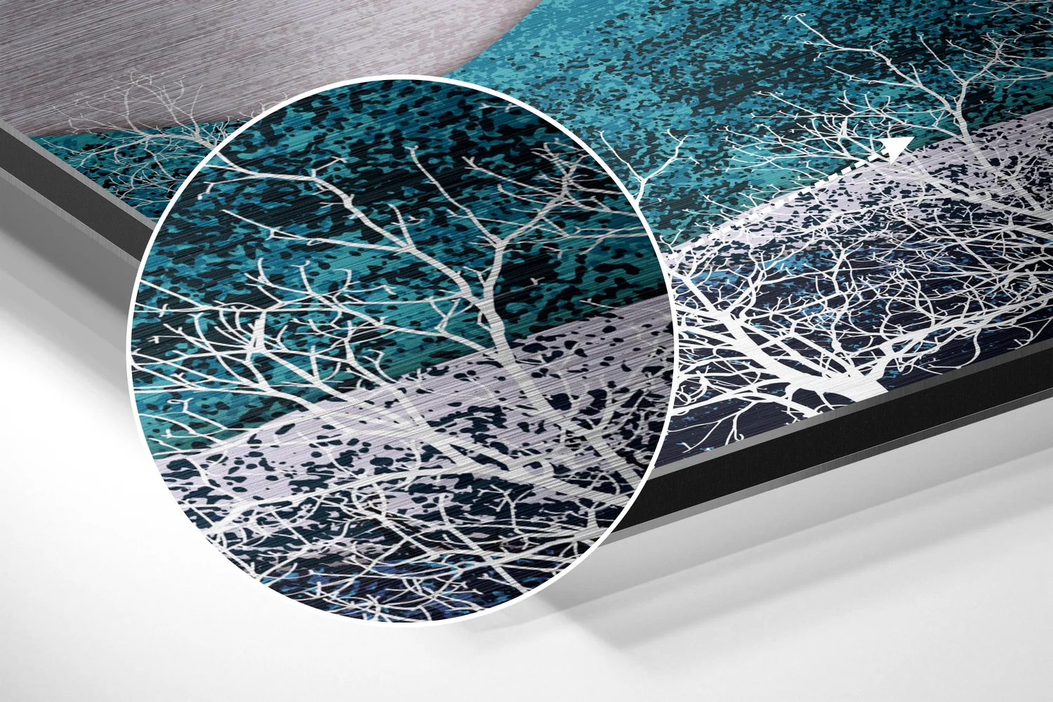 Wave Mountains Brushed Aluminium Dibond Wall Art - Image 3