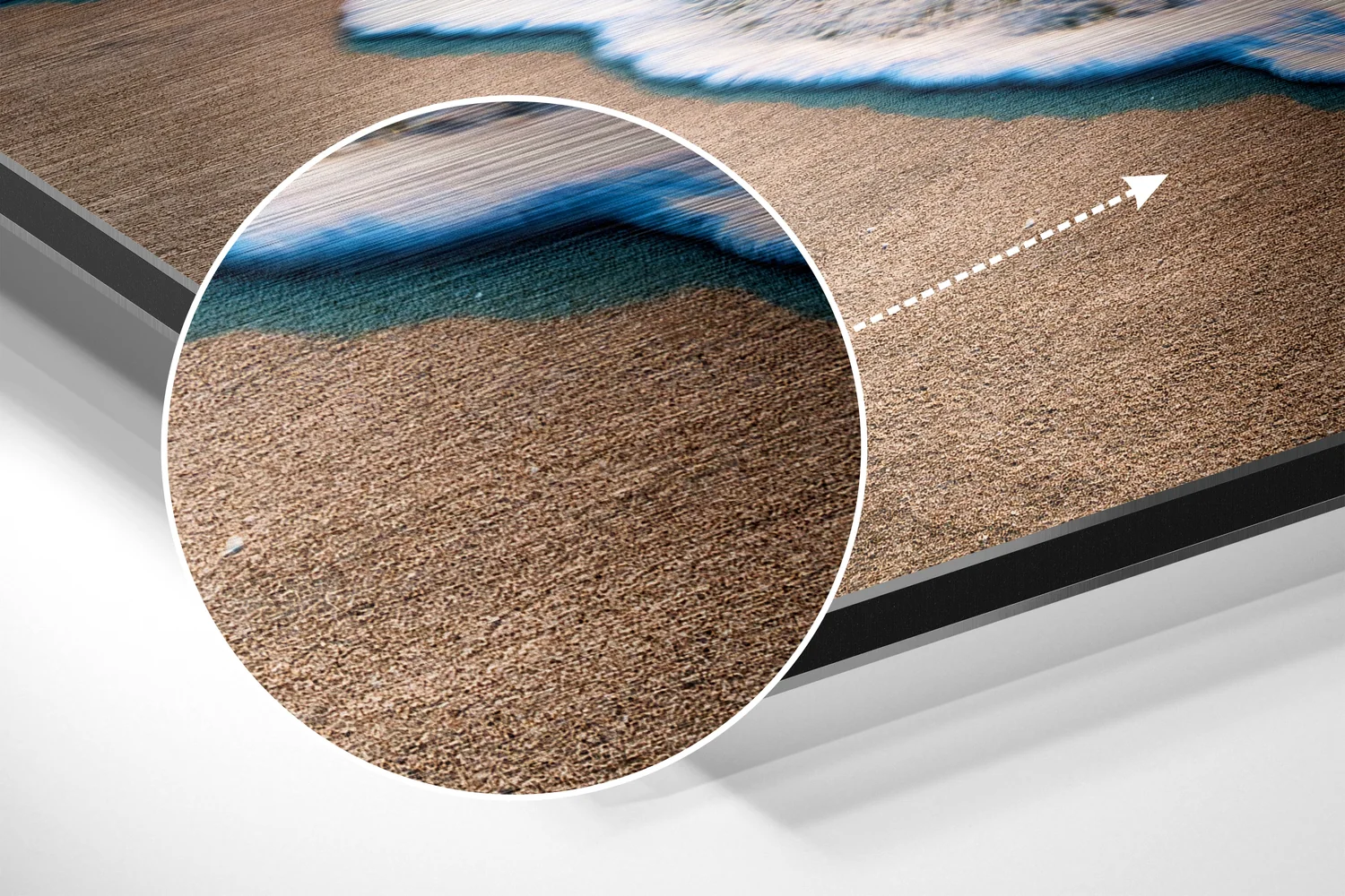 Sunset at the Beach Brushed Aluminium Dibond Wall Art - Image 3