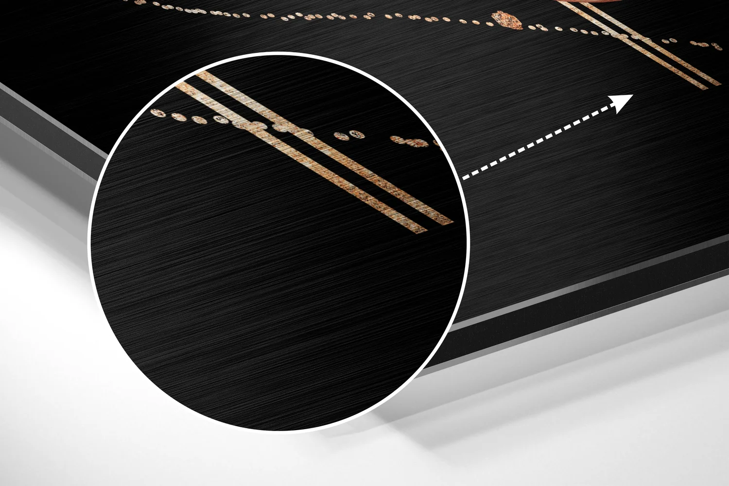 Shapes Brushed Aluminium Dibond Wall Art - Image 3