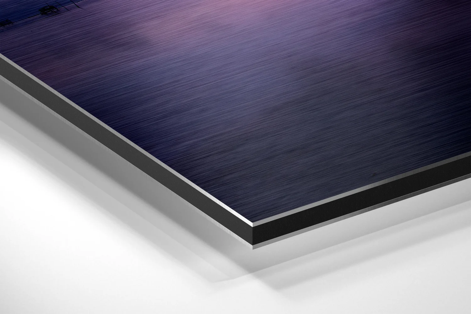 Sunset at the Lake Brushed Aluminium Dibond Wall Art - Image 2