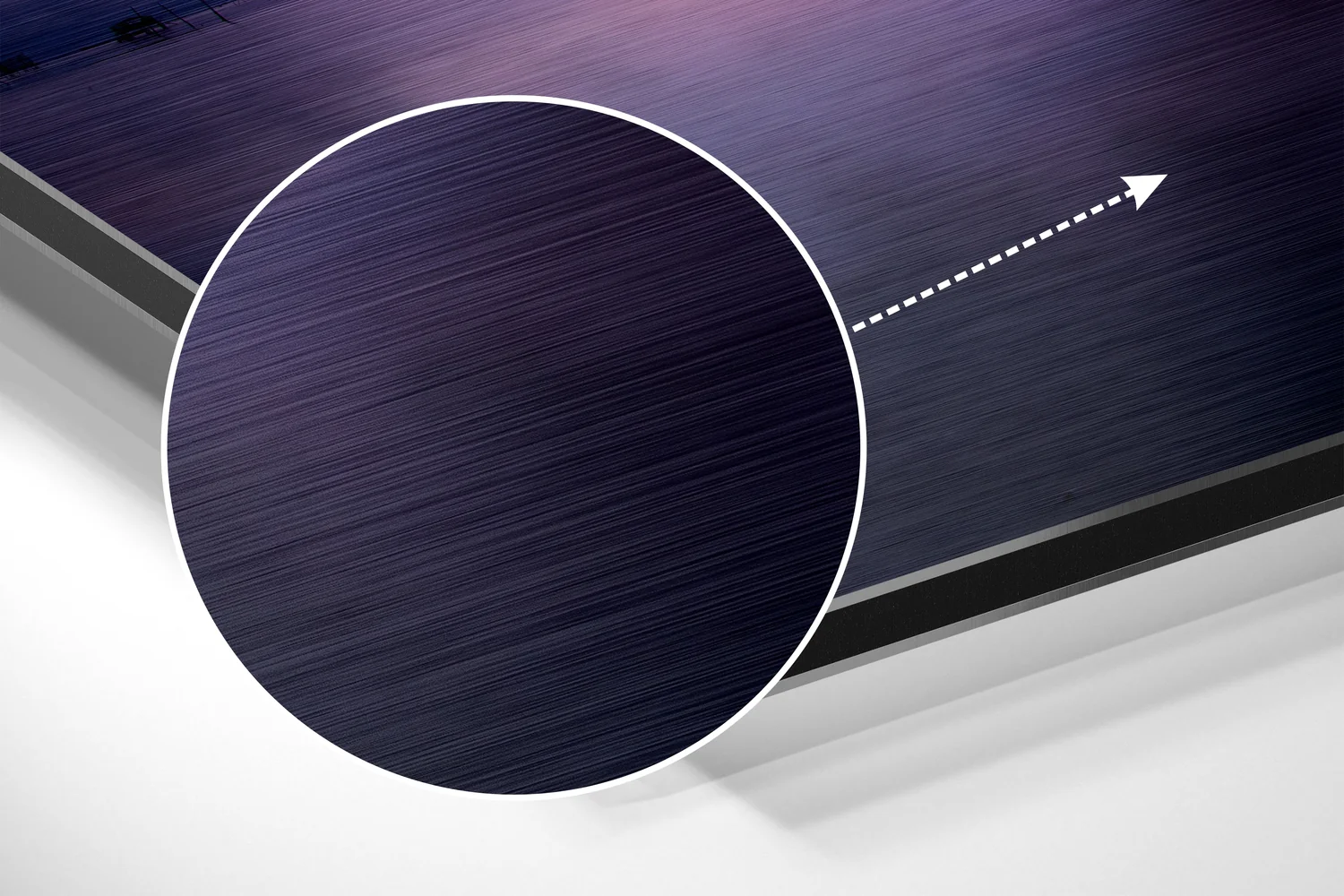 Sunset at the Lake Brushed Aluminium Dibond Wall Art - Image 3