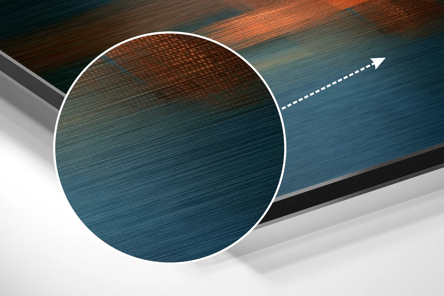 Abstract Silhouette Brushed Aluminium Dibond Wall Art - Image 3