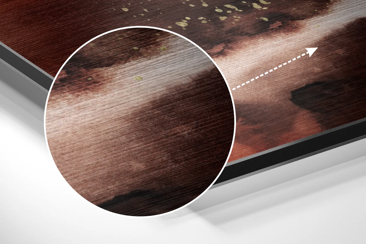 Abstract  Brushed Aluminium Dibond Wall Art - Image 3
