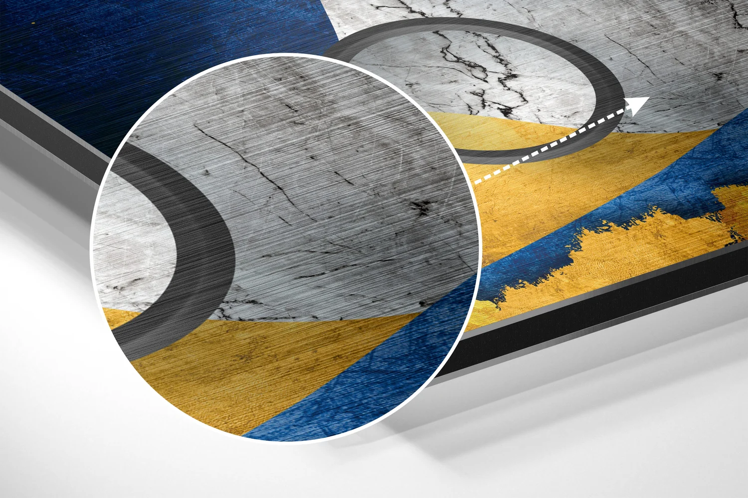 Wave Mountains Brushed Aluminium Dibond Wall Art - Image 3