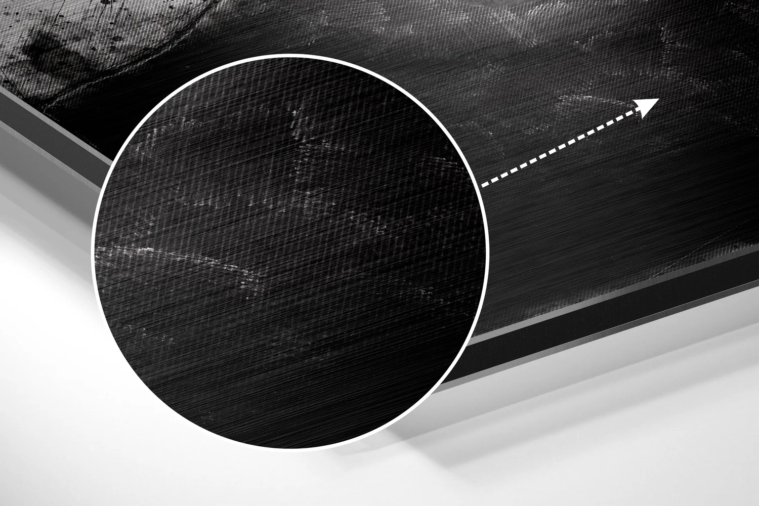 Feel the Red Brushed Aluminium Dibond Wall Art - Image 3
