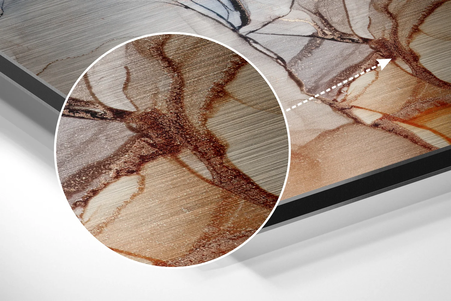 Marbleous Brushed Aluminium Dibond Wall Art - Image 3