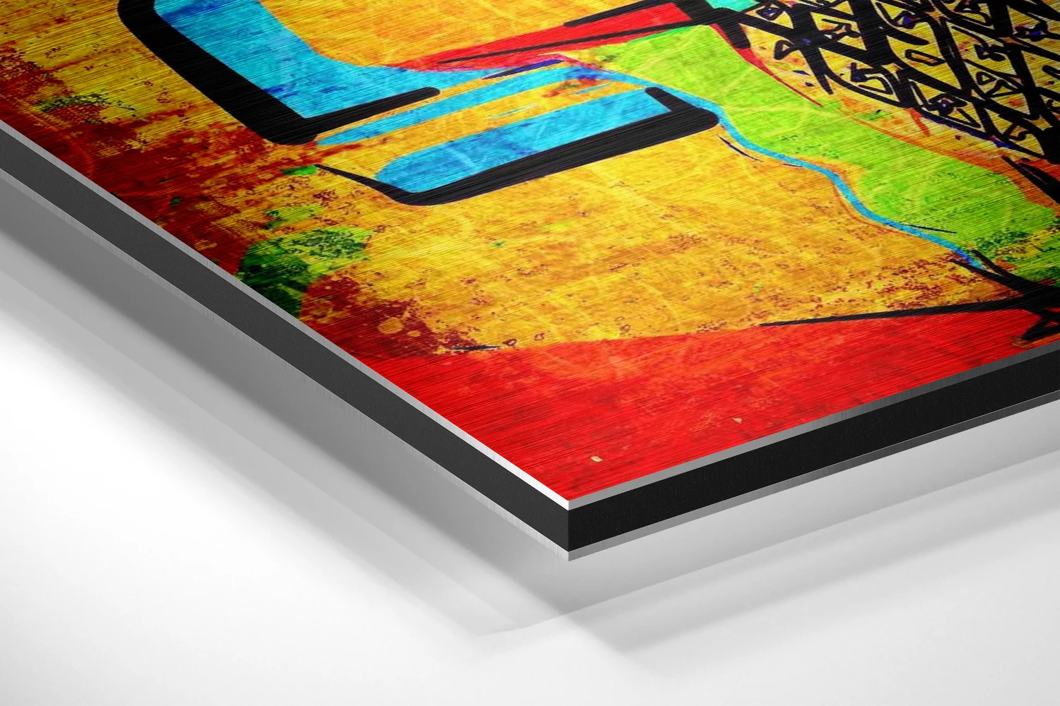 Picasso Style Brushed Aluminium Dibond Wall Art - Image 2