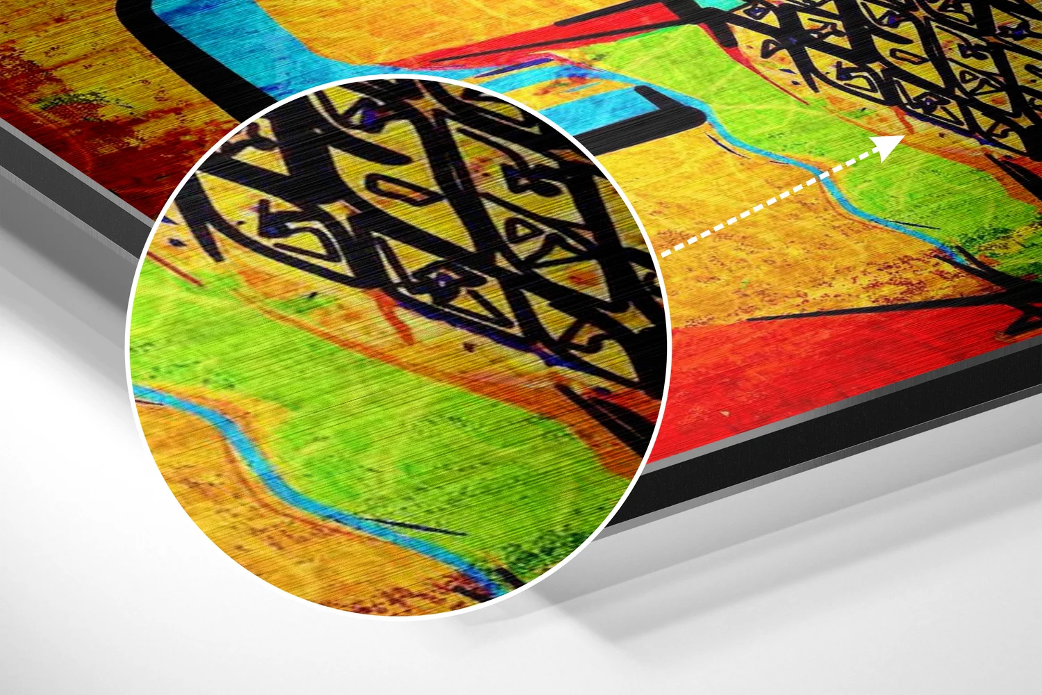 Picasso Style Brushed Aluminium Dibond Wall Art - Image 3