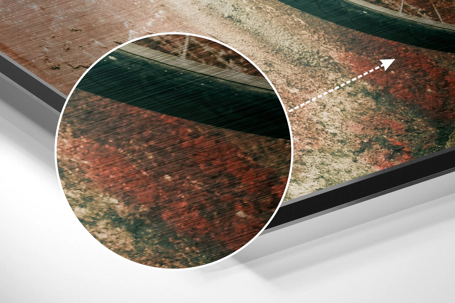 Retro Bcycle Brushed Aluminium Dibond Wall Art - Image 3