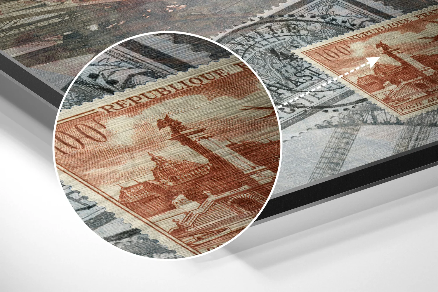 Eiffel Tower Brushed Aluminium Dibond Wall Art - Image 3