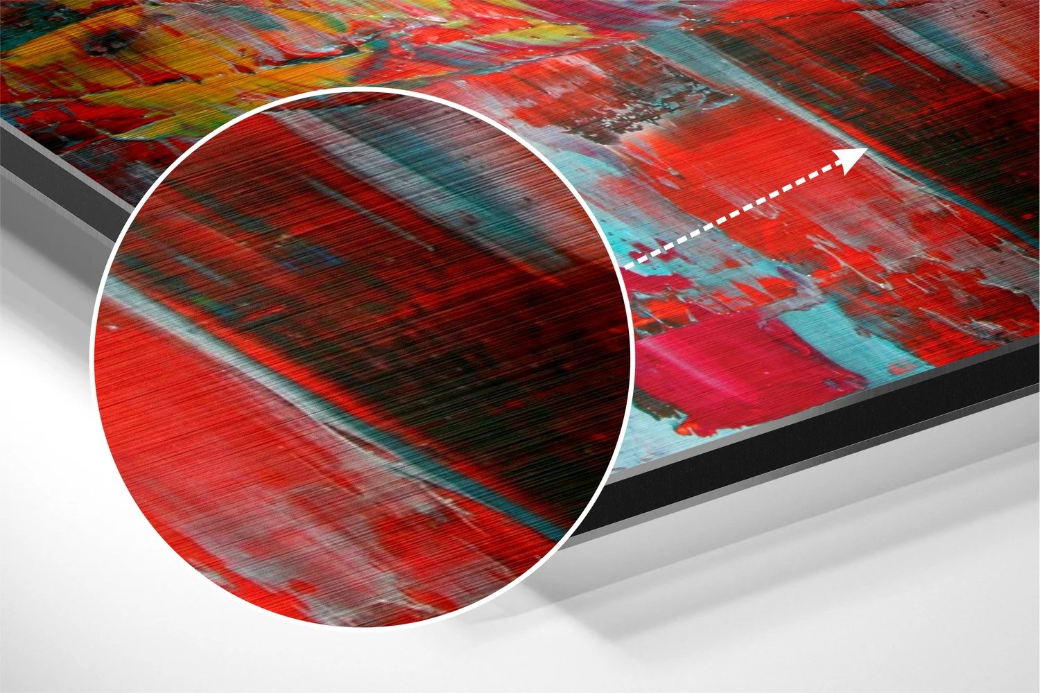 Abstract Colors Brushed Aluminium Dibond Wall Art - Image 3
