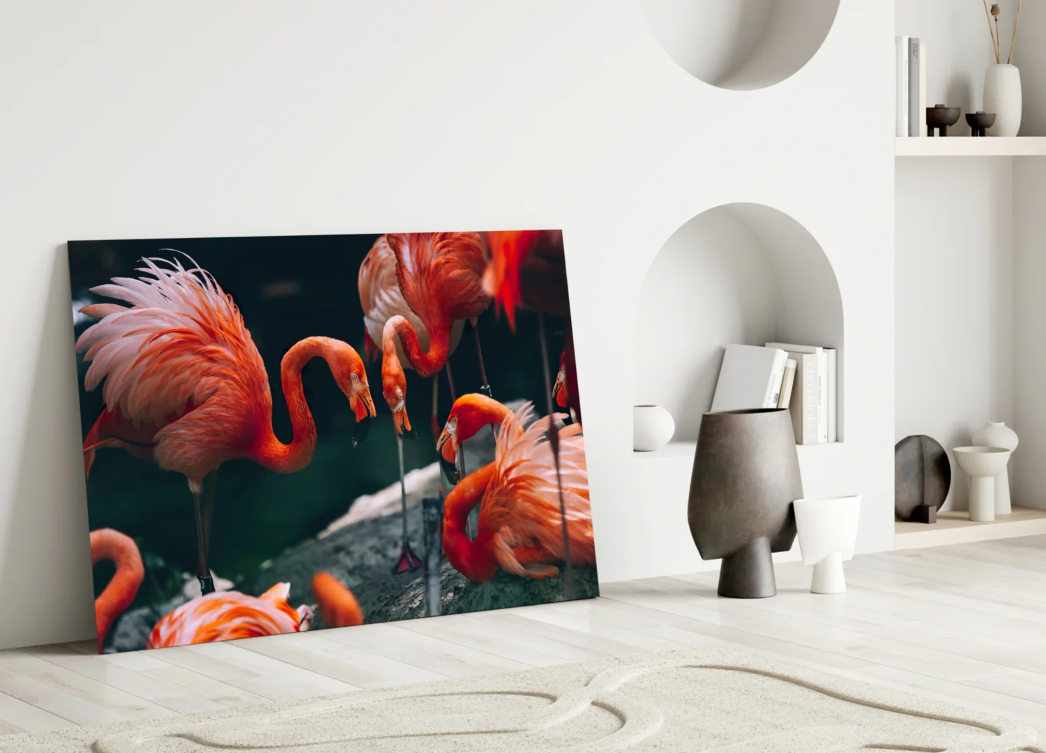 Flamingos Glass Wall Art - Image 4