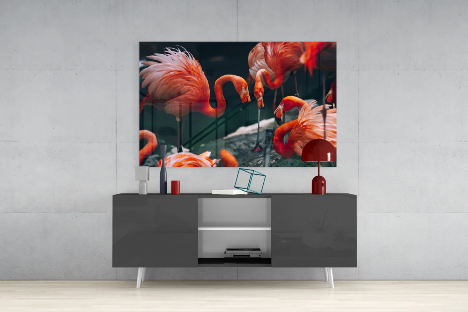 Flamingos Glass Wall Art - Image 9