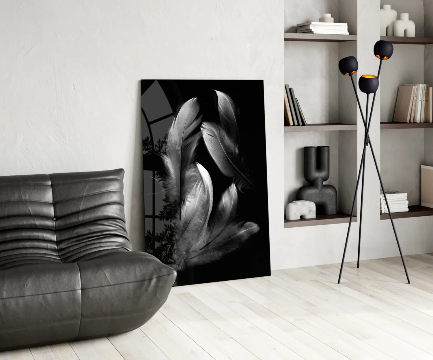 Feather Glass Wall Art - Image 6