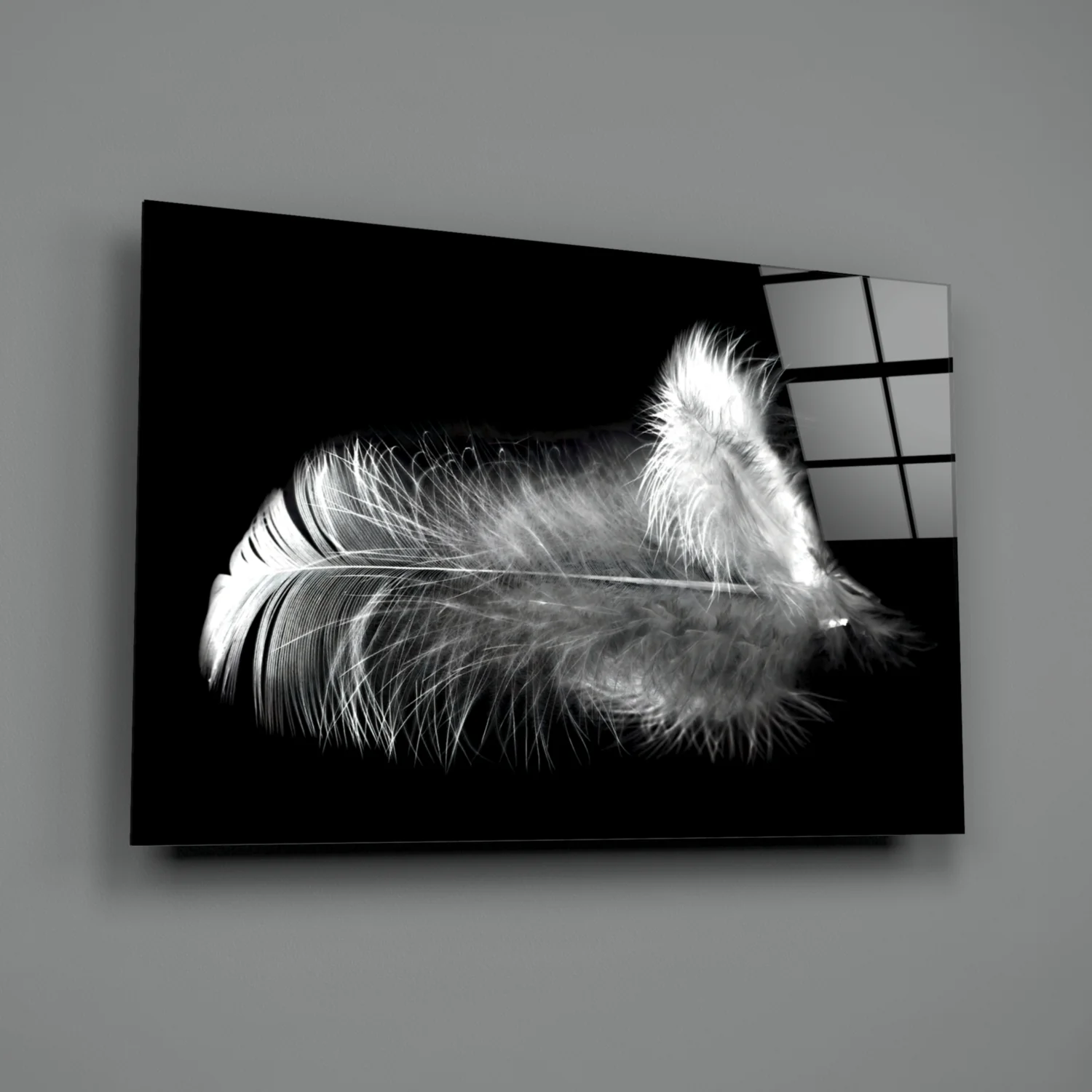 Feather Glass Wall Art - Image 3