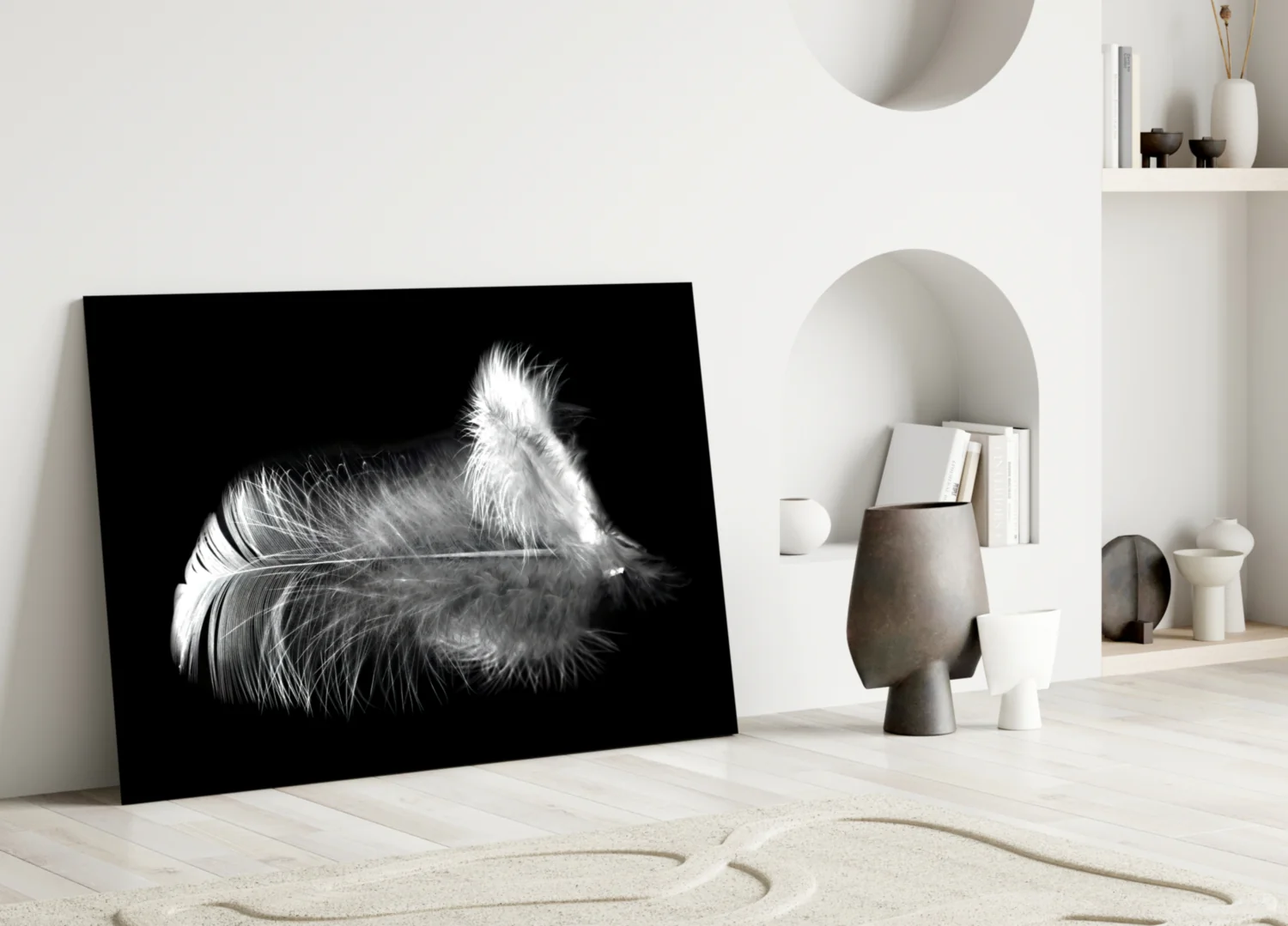 Feather Glass Wall Art - Image 4
