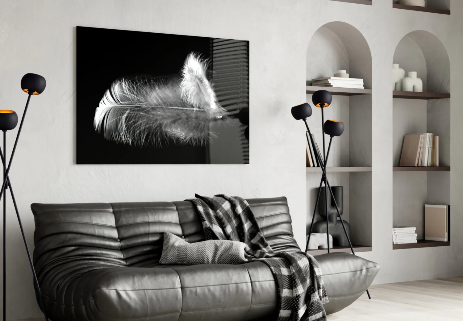 Feather Glass Wall Art - Image 5