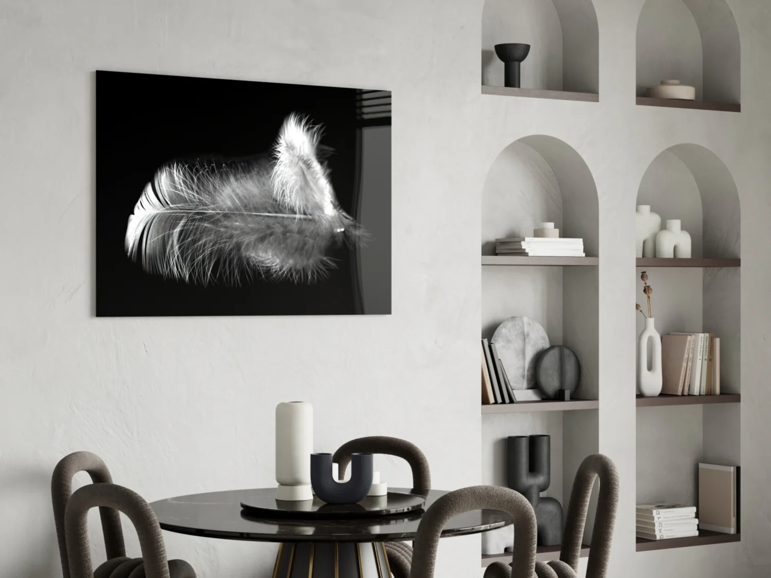 Feather Glass Wall Art - Image 6